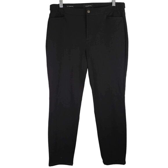 Talbots Pants Lexington Ankle Women’s Size 8 Black Stretch Equestrian Rayon - Picture 2 of 11